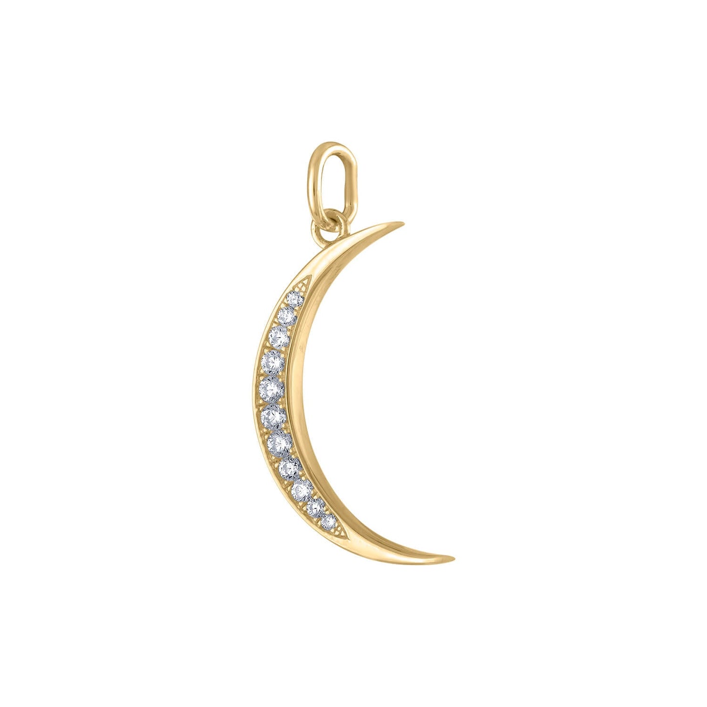 Pave Moon Charm