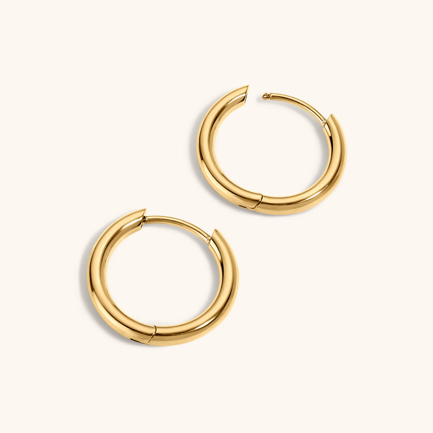 Classic Hoops in Titanium