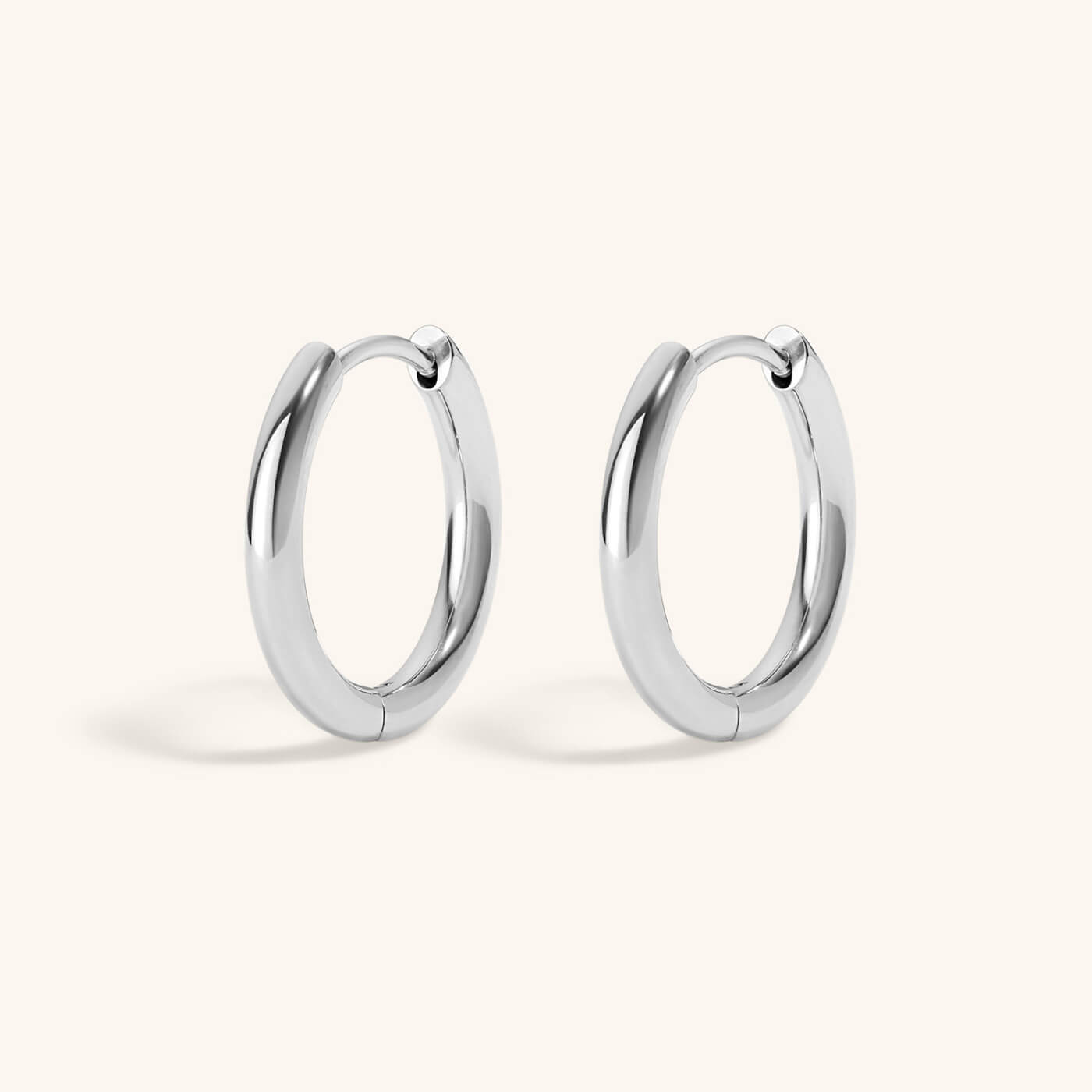 Classic Hoops in Titanium