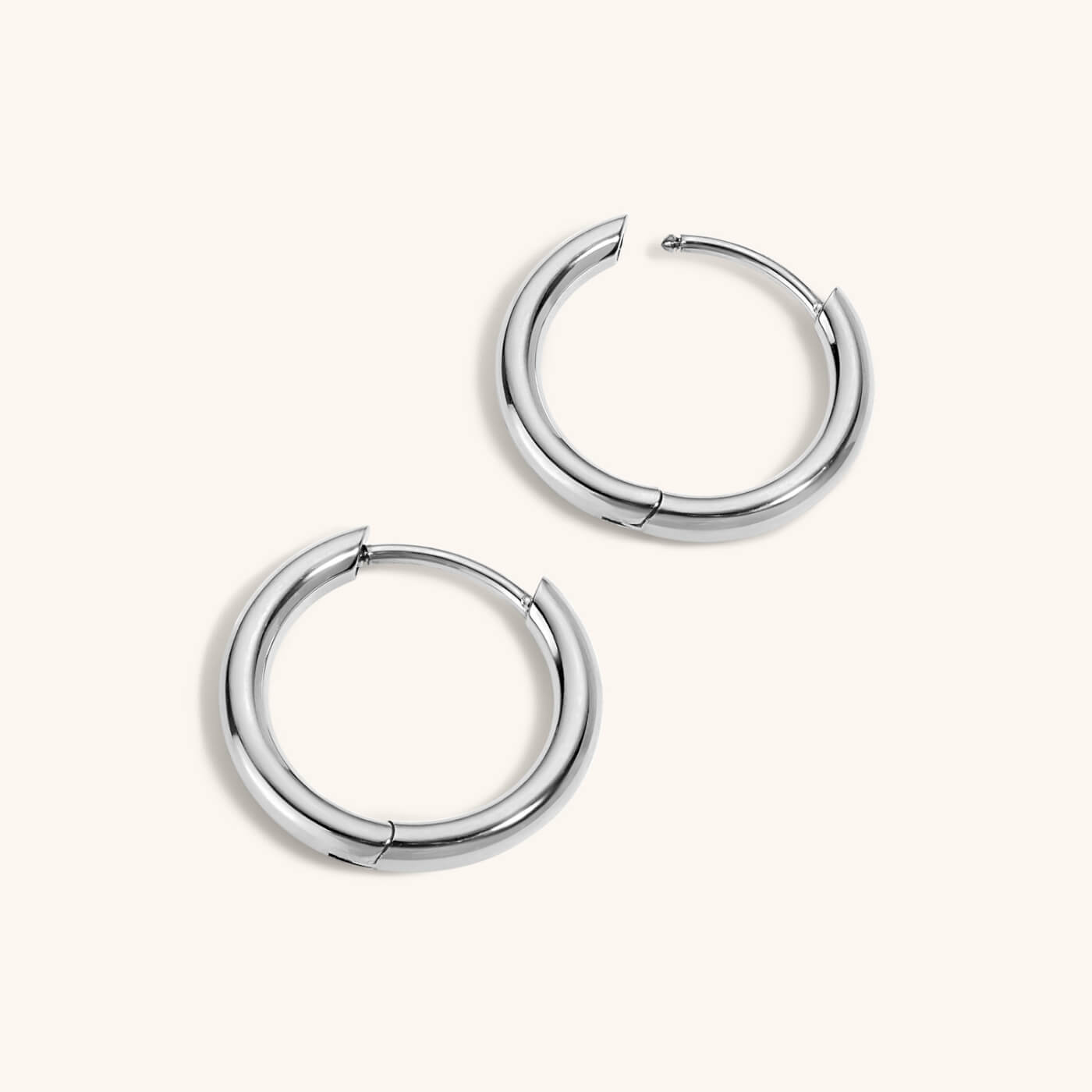 Classic Hoops in Titanium