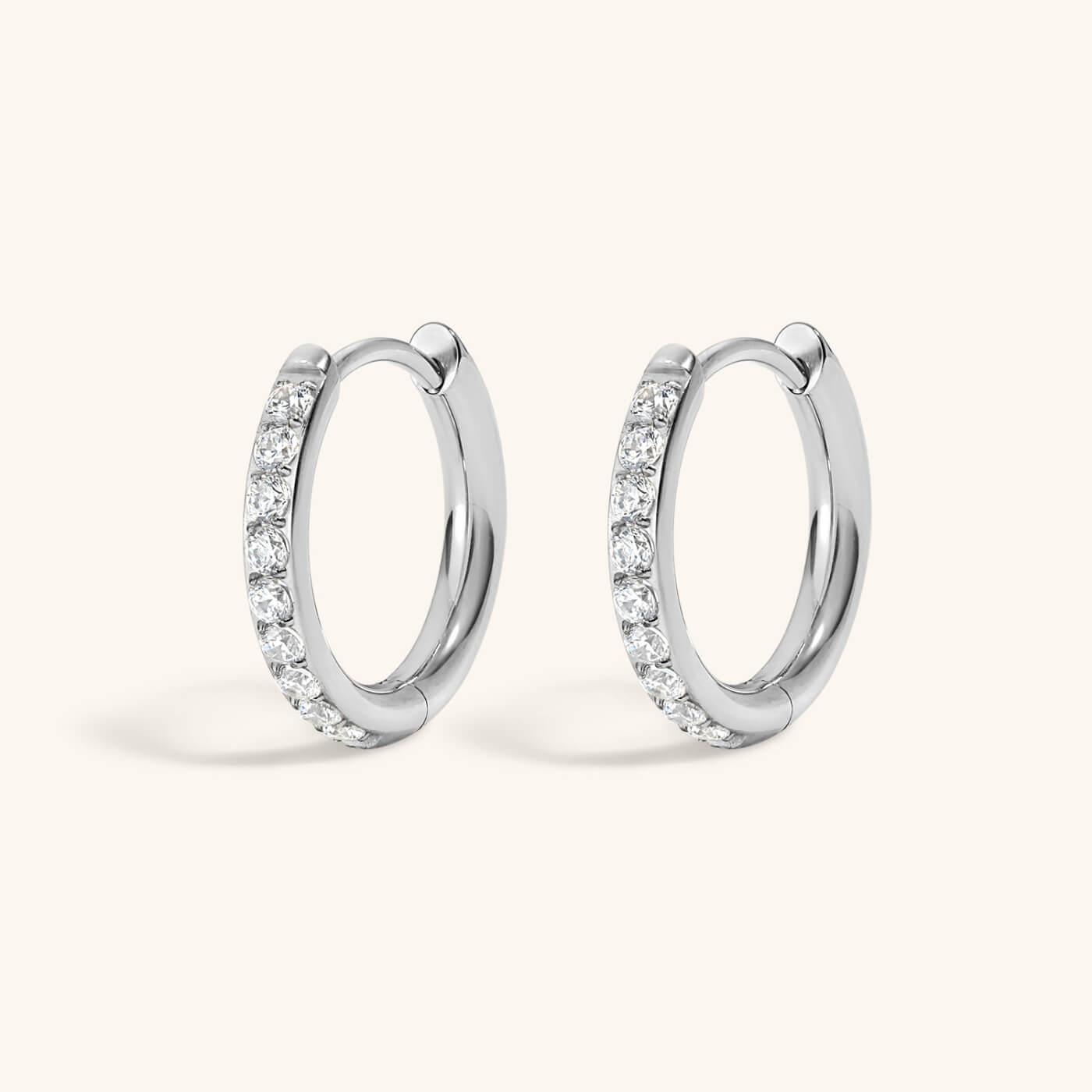 Eternity Hoop Earrings in Titanium