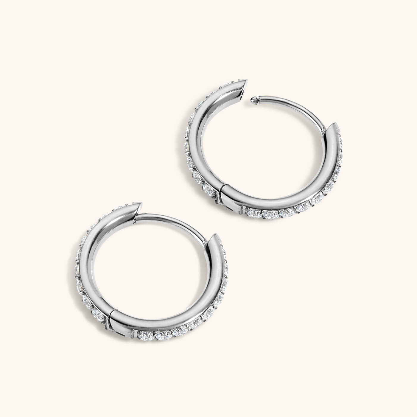 Eternity Hoop Earrings in Titanium