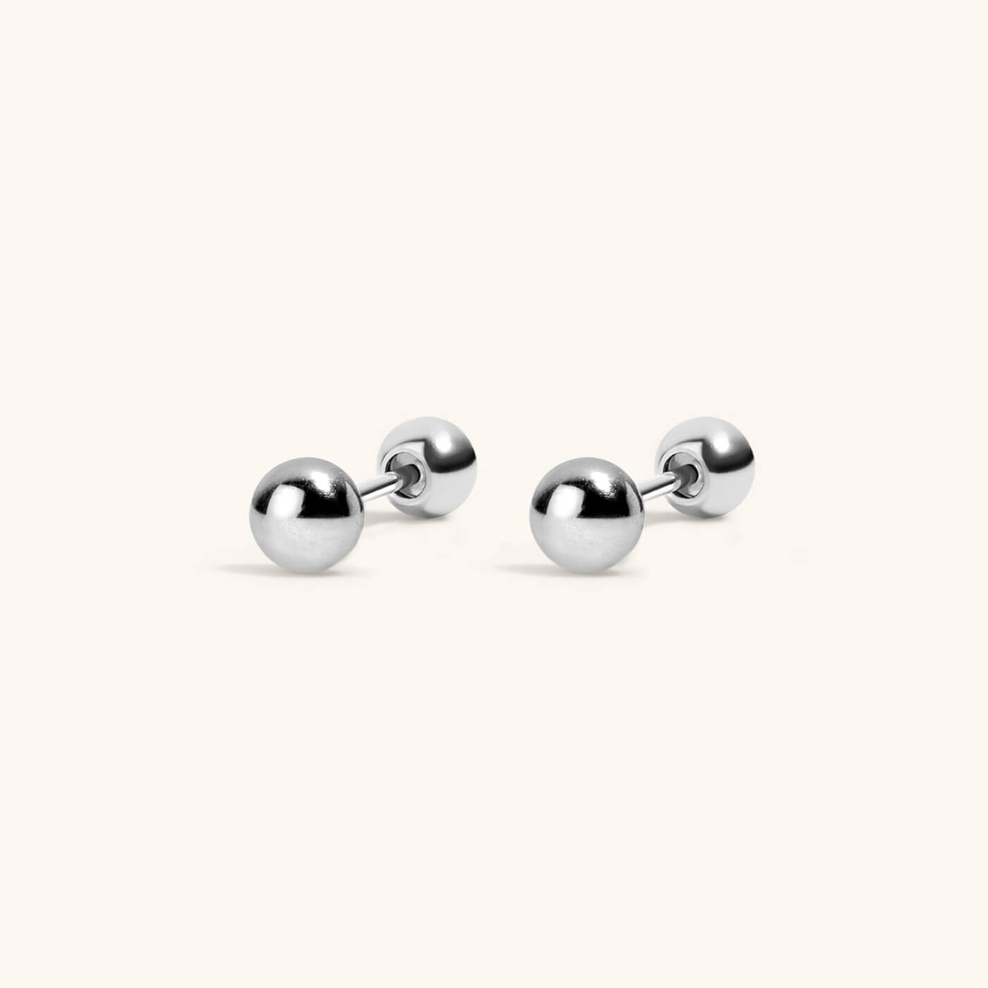 Little Sphere Studs in Titanium