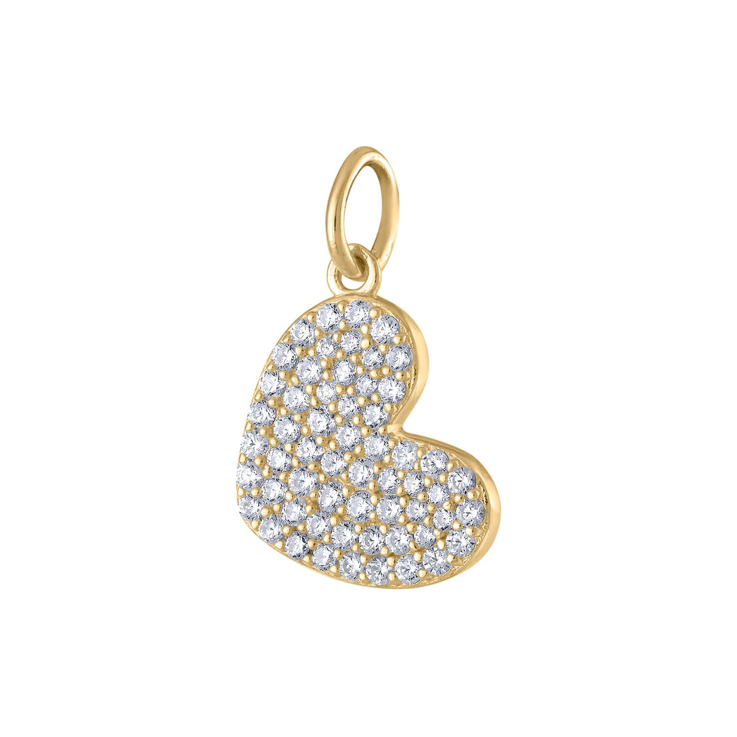 Pave Heart Charm