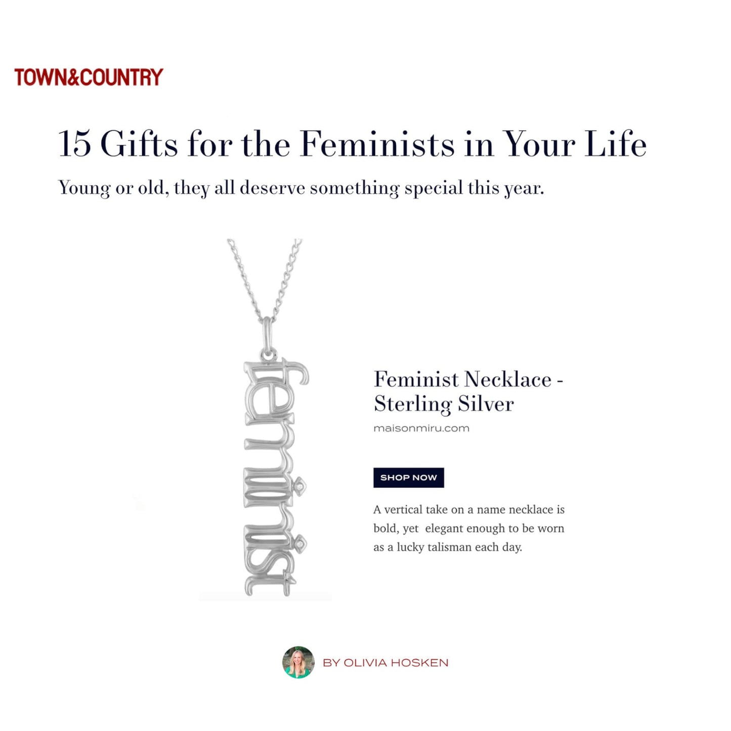 Feminist Charm Necklace