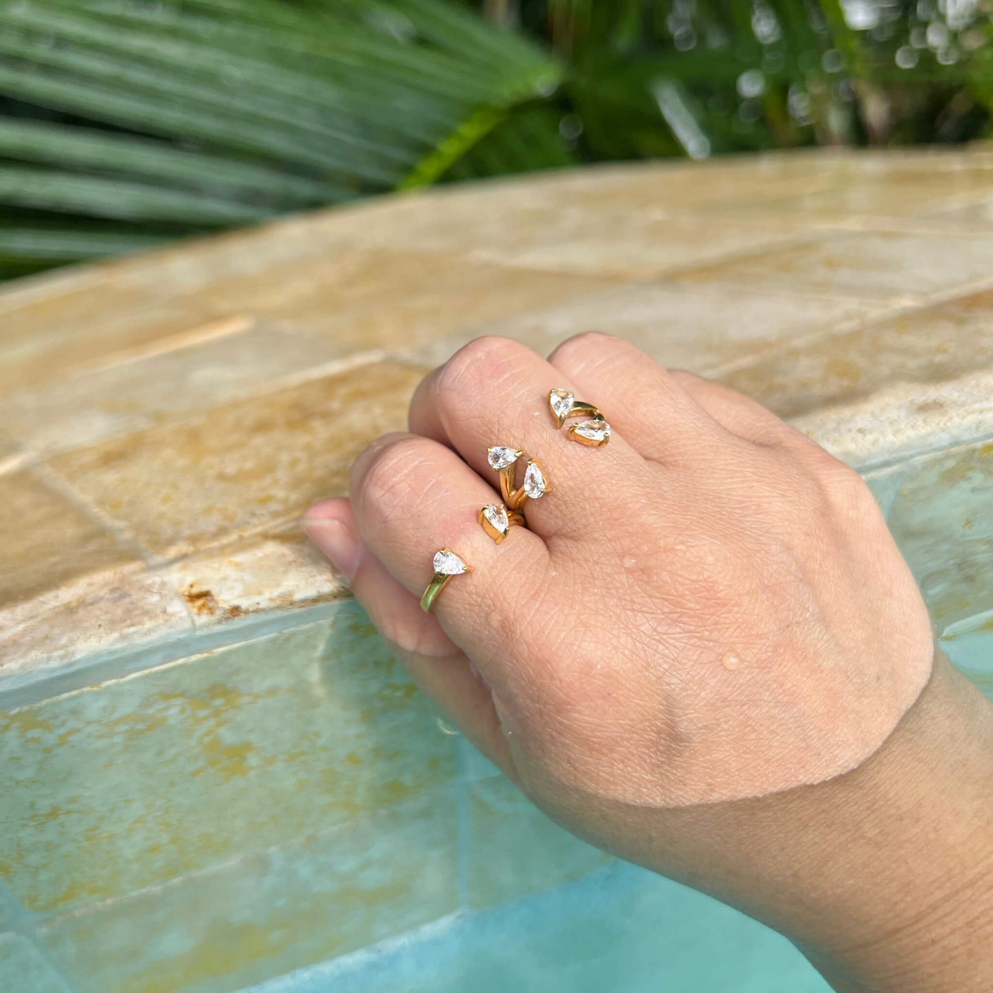 Floating Dewdrop Stacking Ring II