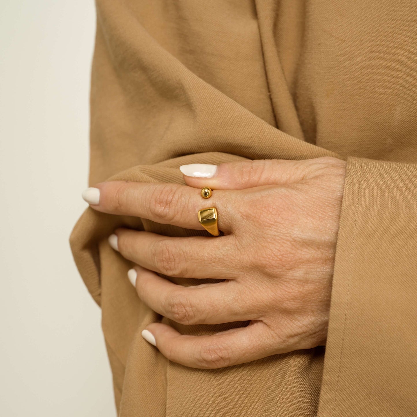 Floating Sphere Signet Ring