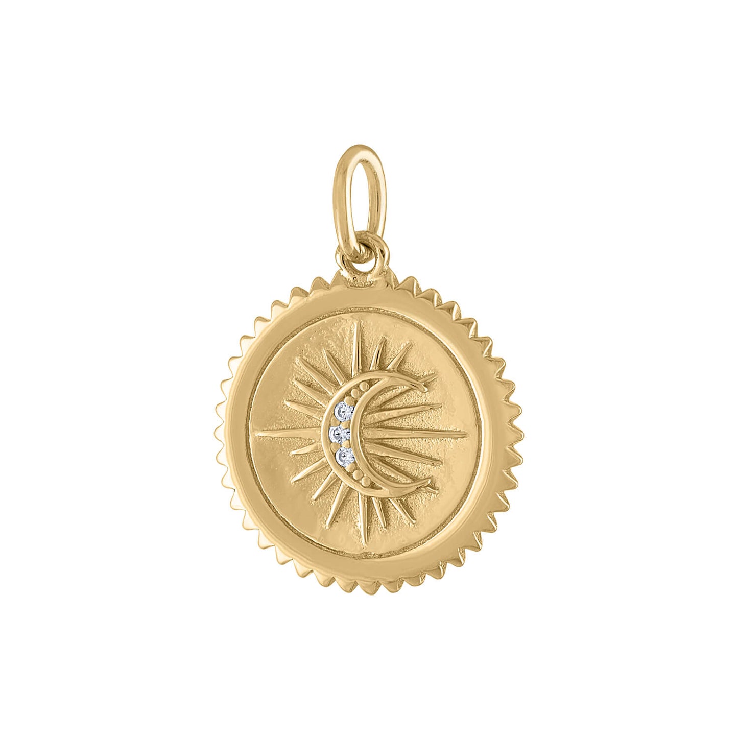 Pave Moon Medallion