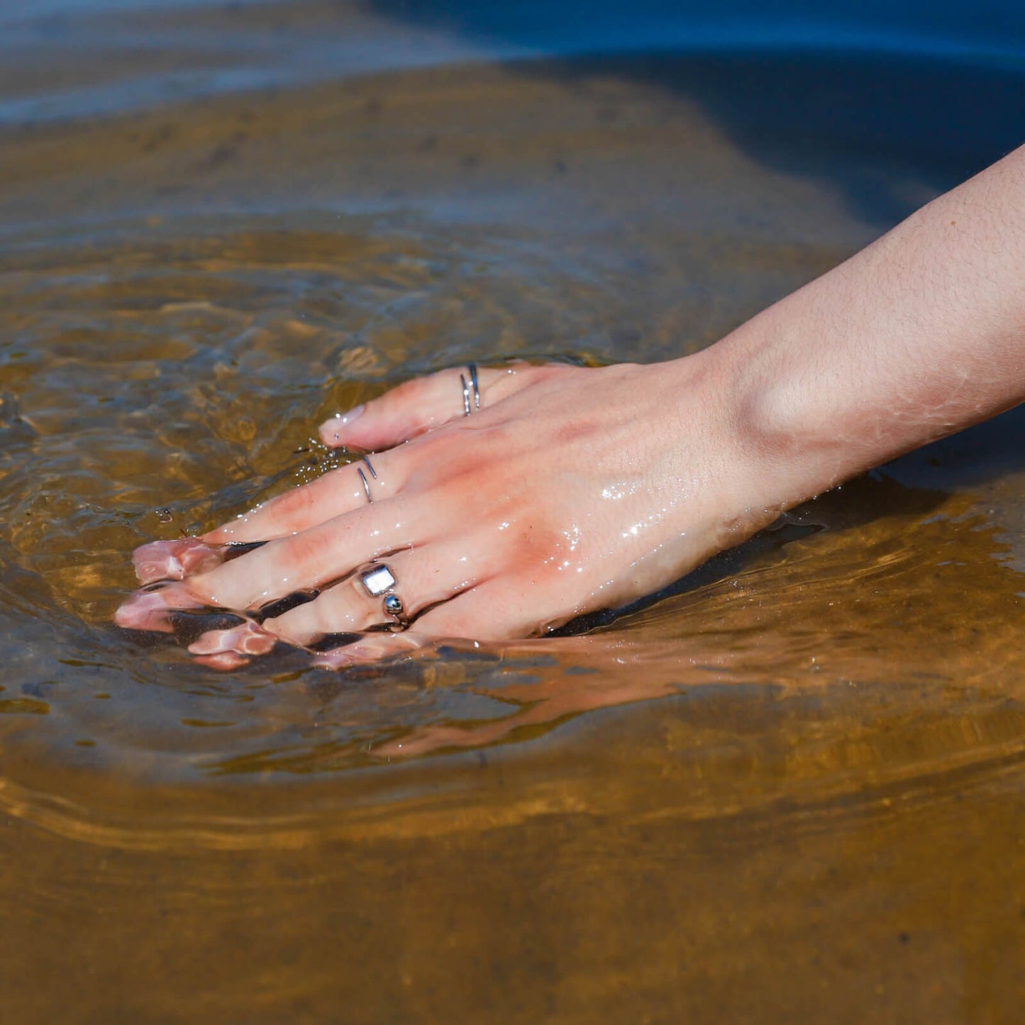 Floating Sphere Signet Ring